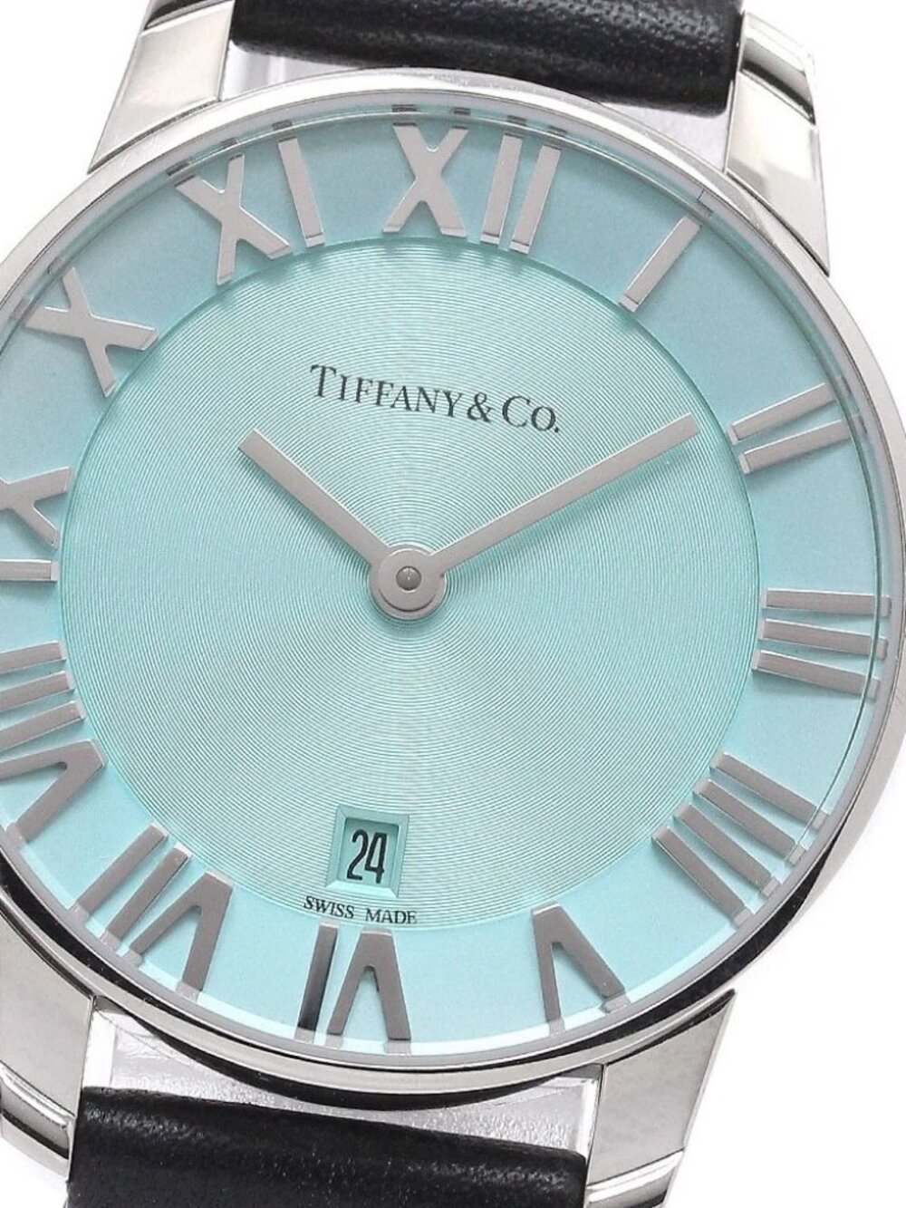 TIFFANY & Co. Atlas Ref.63452785 Date blue Dial Quartz Ladies Watch_945192